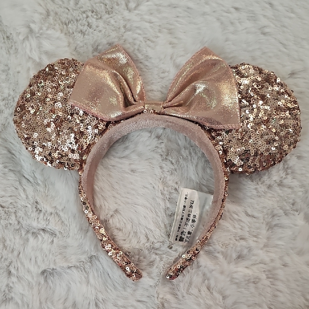 Sequin Rose Gold Disney Ears